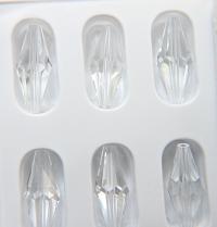 25x10 MM Crystal Preciosa elongated bicone beads Vintage 2/6/24/72 Pieces Article 451 52 301 fancy beads, wedding jewelry making beads