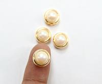 High Quality 8mm Japanese Pearls Sewon Settings 6/12/36 Pieces GOLD/RHODIUM SETTINGS, Haute Couture, embellishments
