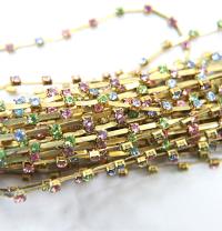 12 SS Vintage Fancy Rhinestone Chain Swarovski in Multi Colors 3mm 0.5/1/2/5 Meters Wedding Bridal Supplies|Jewelry Making|Decoration