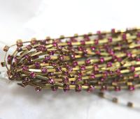 12 SS Vintage Fancy Rhinestone Chain Swarovski in Fuchsia 3mm 0.5/1/2/5 Meters embroidery materials, craft vintage findings, embellishments