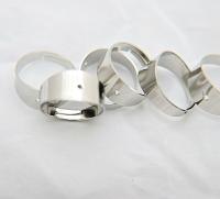 Adjustable Gold/Rhodium Plated Ring 20mm, finger ring findings,
