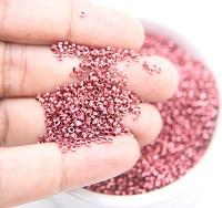 1.7mm Micro Rosewood Metallic Plated Tube Beads 5/10/100/500 Grams High Quality Nail Art / Haute Couture Embroidery / doll making