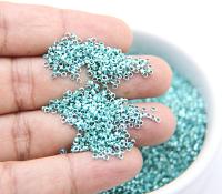 1.7mm Micro Aqua Metallic Plated Tube Beads 5/10/100 Grams High Quality Nail Art / Haute Couture Embroidery / doll making