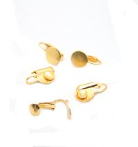Clip-on Earrings findings, earrings fittings Gold/Rhodium, jewelry making