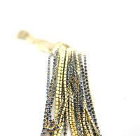 14pp Cubic zirconium Rhinestone Close Cup Chain in Opal Montana (2mm) 0.5/1/2/5 Meters Brass Settings, strass findings, jewelry making, rare
