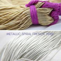 Gold/Silver Metallic spiral 2.5mm French Wire, Bullion Wire, Gimp Wire 50/100/200/400 Grams, embroidery materials, couture premium threads