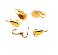Clip-on Earrings findings, earrings fittings Gold/Rhodium, jewelry making