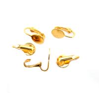 Clip-on Earrings findings, earrings fittings Gold/Rhodium, jewelry making