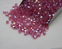 Swarovski (3/4mm) Rose AB Bicones beads 36/72/144/432/720 Pieces rainbow beads, rainbow beads, jewelry making, couture embellishments