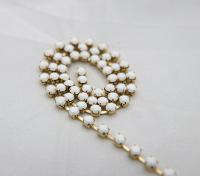 16ss Rhinestone Chain Swarovski in Chalk White (279) 4mm 0.5/1/2/5/15 Meters, vintage jewelry findings, wedding embellishments, embroidery