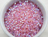 Swarovski (4mm) Light Rose AB 2X FC Bicones Beads 36/72/144/432/720 Pieces (223) rainbow beads, embroidery materials, jewelry making
