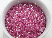 Swarovski (3/4mm) Rose AB Bicones beads 36/72/144/432/720 Pieces rainbow beads, rainbow beads, jewelry making, couture embellishments