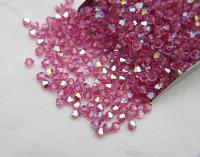 Swarovski (3/4mm) Rose AB Bicones beads 36/72/144/432/720 Pieces rainbow beads, rainbow beads, jewelry making, couture embellishments