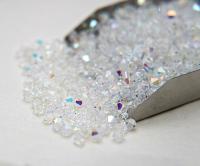 3/4mm Crystal Aurore Boreale Swarovski Bicone Crystal beads 50 Gross rainbow beads, jewelry making, couture beading