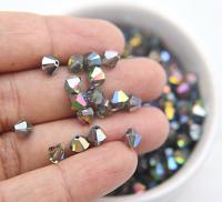 6mm Crystal Light Vitrail Medium Bicone beads Cuts 12/36/72/144/288 Pieces (234) rainbow jewelry making, couture embellishments, premium