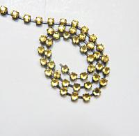 16ss Swarovski 2088 Chain Flat Back Light Topaz (4mm) 0.5/1/2/5 Meters Vintage Black Settings Bridal Supplies|Jewelry Making, craft making