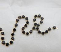 16 SS Rhinestone Chain Swarovski in Mocca (286) 4mm 0.5/1/2/5/15 Meters embroidery materials, craft vintage findings, embellishments, rare
