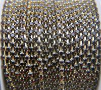 16 SS Rhinestone Chain Swarovski in Mocca (286) 4mm 0.5/1/2/5/15 Meters embroidery materials, craft vintage findings, embellishments, rare