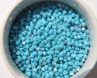3/4mm Turquoise (267) Aurore Boreale Swarovski Bicone Cuts beads AB 36/72/144/432/720 Pieces embellishment couture