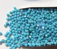 3/4mm Turquoise (267) Aurore Boreale Swarovski Bicone Cuts beads AB 36/72/144/432/720 Pieces embellishment couture