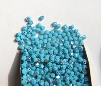 3/4mm Turquoise (267) Aurore Boreale Swarovski Bicone Cuts beads AB 36/72/144/432/720 Pieces embellishment couture