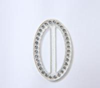 Swarovski Buckle - Clear/Black, Oval clothing accessories, tailoring, belts, embellishments, wedding decorations, crafts supplies
