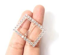 Swarovski Buckle - Clear/Black, rectangle clothing accessories, tailoring, belts, embellishments, wedding decorations, crafts supplies