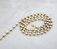 12SS Swarovski Rhinestone Chain in Crystal AB 3mm 0.5/1/2/5 Meters Wedding Bridal Supplies|Jewelry Making|Decoration, strass chains, rare