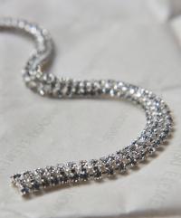 Swarovski Serpentine chain Rhinestone dome lace in Silver Plating 8mm thick for embellishments/Jewellery/couture jacket shoes embellishment