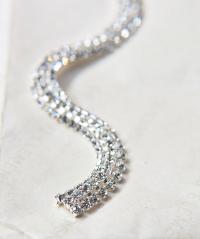Swarovski Serpentine chain Rhinestone dome lace in Silver Plating 8mm thick for embellishments/Jewellery/couture jacket shoes embellishment
