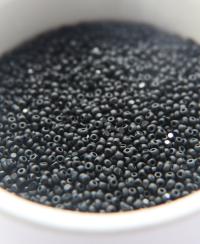 8/0 Charlotte Cut Beads Matt Black 10/20/50/250/500 Grams frosted glass beads, jewelry supply, vintage findings, craft supply, rare material