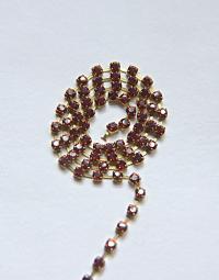 10 SS Swarovski Rhinestone Cup Chain in Crystal Red Magma 2.8mm Made in Austria 0.5/1/2/5 Meters vintage findings / jewelry making / strass