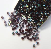 Swarovski (3/4mm) Garnet Aurore Boreale (241) Bicones 36/72/144/432/720 Pieces Jewelry making beads, PREMIUM BEADS, sew materials, couture