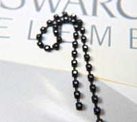 16ss Swarovski 2088 Chain in Flat Back Rare Cosmojet (4mm) 0.5/1/2/5 Meters Vintage Black Settings, decorations, craft supplies, designer