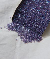 15/0 MIYUKI Hex Aqua Lined Amethyst AB Japanese Beads 10/20/50/100 Grams embroidery materials Jewelry making beads, vintage beads, premium