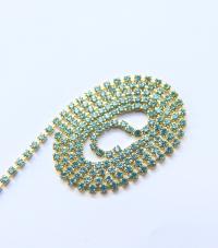 14PP Rhinestone Chain Swarovski vintage 2mm (0.5/1/2/5 Meters) vintage findings, strass chains, PREMIUM supplies, wedding decorations, laces