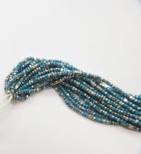 11/0 Hanks Charlotte Cut Beads Patina Slate Blue Opaque Silver 1/5/25/50/100 Hanks 2.0mm PREMIUM SEED beads, jewelry supply, findings