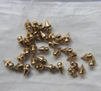 Solid Metal Spike Drops, Spikedrop Charms, in brass 10.5x5.5mm 1.5mm Loop 12/70 pieces vintage findings, jewlery making, art deco premium