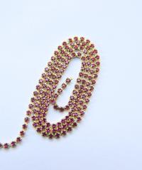 14PP Rhinestone Chain Swarovski vintage 2mm (0.5/1/2/5 Meters) vintage findings, strass chains, PREMIUM supplies, wedding decorations, laces
