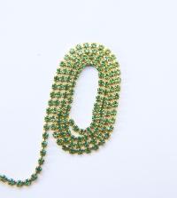 14PP Rhinestone Chain Swarovski vintage 2mm (0.5/1/2/5 Meters) vintage findings, strass chains, PREMIUM supplies, wedding decorations, laces