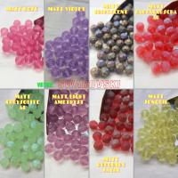 8mm Vintage Swarovski Elements Crystal Matt deco Beads (8 Colors) 6/12/36/72/144 Pieces, jewelry making, vintage findings, Premium Materials