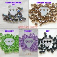 8mm Swarovski Elements 6301 Top Drilled Bicone Pendants 6/24/72/144 Pieces, jewelry making, vintage findings, Premium Materials