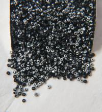 11/0 Charlotte Cut Beads Patina Black Silver 10/20/50/250/500 Grams 2.0mm PREMIUM SEED beads, jewelry supply, findings