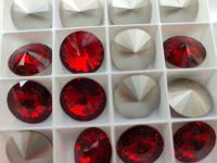 18mm Swarovski 1122 Rivoli Scarlet Foiled 2/6 pieces jewelry making stones, Premium materials