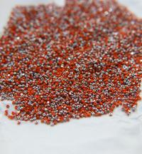 13/0 Charlotte Cut Beads Patina Orange Opaque Silver 5/10/20/50/250/500 Grams PREMIUM MATERIALS