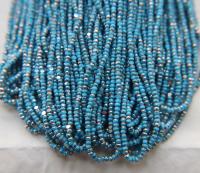 11/0 Hanks Charlotte Cut Beads Patina Opaque Turquoise Silver 1/5/25/50/100 Hanks PREMIUM SEED BEADS