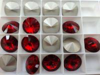18mm Swarovski 1122 Rivoli Scarlet Foiled 2/6 pieces jewelry making stones, Premium materials