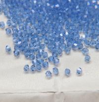 4/5mm Light Sapphire Swarovski Bicone 12/36/72/144/432/720 Pieces jewelry making beads, embroidery materials, craft supplies