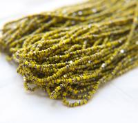 11/0 Hanks Charlotte true Cut Beads Patina Opaque Yellow Gun Metal 1/5/25/50/100 Hanks PREMIUM SEED Beads, vintage supplies