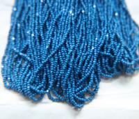 11/0 Charlotte true Cut Beads 2 MM Teal Blue Opaque 1/5/25/50/100 Hanks PREMIUM SEED Beads, bracelet beads, tassel beads